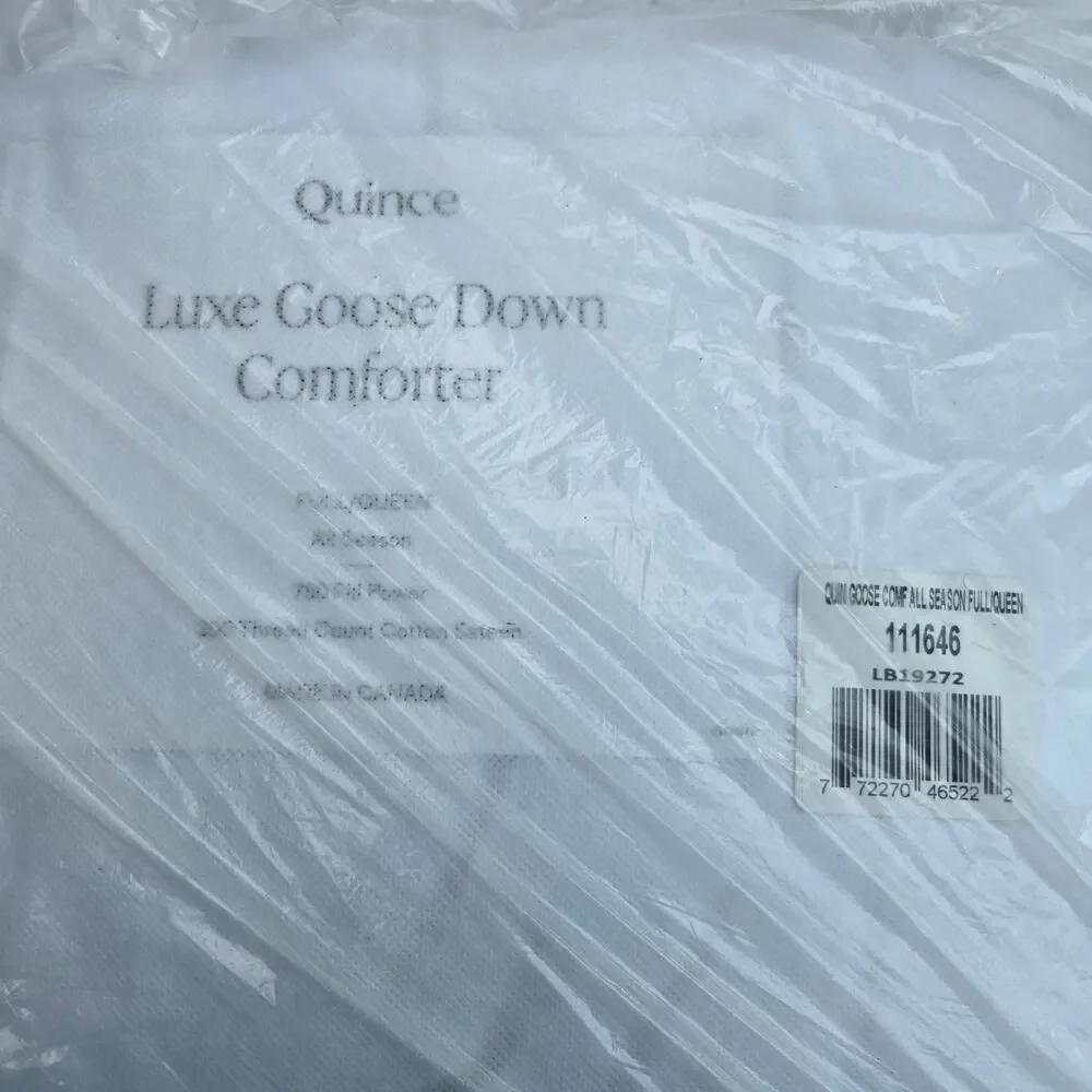 New Quince Luxe Goose All Season Down Duvet Insert Full Queen MSRP $334